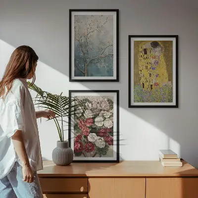 Gustav Klimt Tree of Life wall art set set of 3 framed prints
