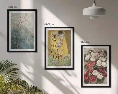 Gustav Klimt Tree of Life wall art set set of 3 framed prints