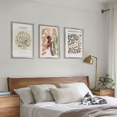 Wall art set Boho pastel minimalist posters