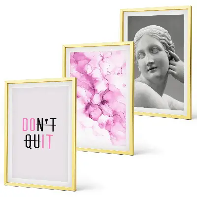 Abstract watercolor sculpture three-piece wall art set