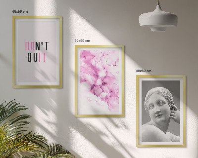 Three-piece wall art piece Abstract watercolor sculpture