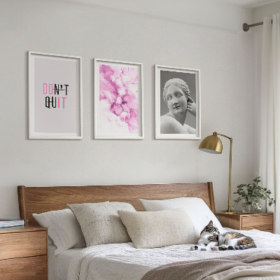 Three-piece wall art piece Abstract watercolor sculpture