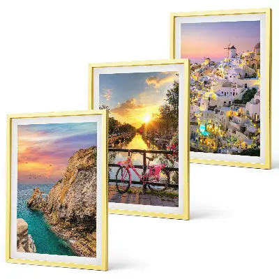 Seaside sunset wall art three-piece set