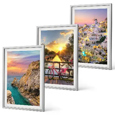 Seaside sunset wall art three-piece set