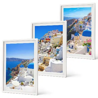 Wall art set landscape architecture of Oia, Santorini