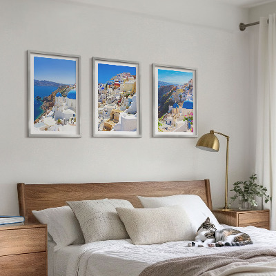 Wall art set Landscape architecture Oia Santorini
