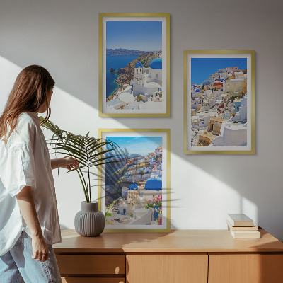 Wall art set Landscape architecture Oia Santorini