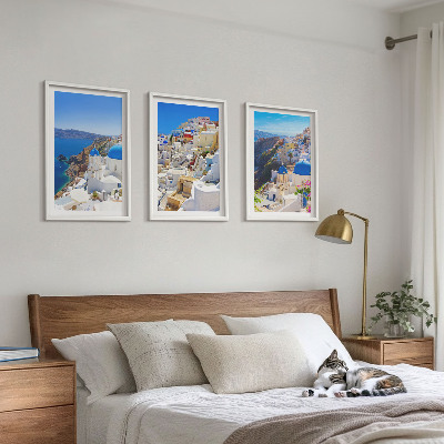Wall art set Landscape architecture Oia Santorini