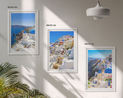 Wall art set Landscape architecture Oia Santorini