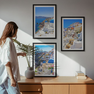 Wall art set Landscape architecture Oia Santorini