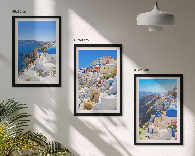 Wall art set Landscape architecture Oia Santorini