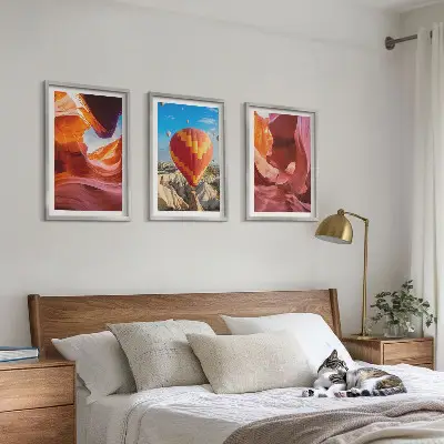 Desert gorges by balloon wall art three-piece set