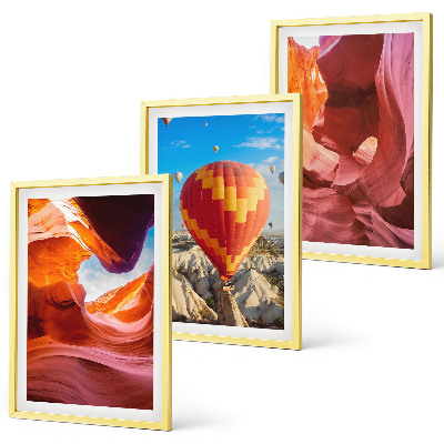 Three-piece wall art piece Desert gorges by balloon