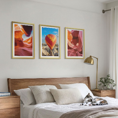 Three-piece wall art piece Desert gorges by balloon