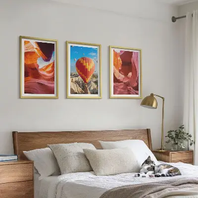 Desert gorges by balloon wall art three-piece set