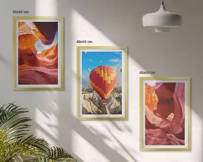 Desert gorges by balloon wall art three-piece set