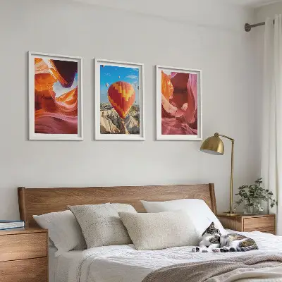 Desert gorges by balloon wall art three-piece set
