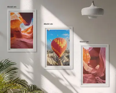 Desert gorges by balloon wall art three-piece set
