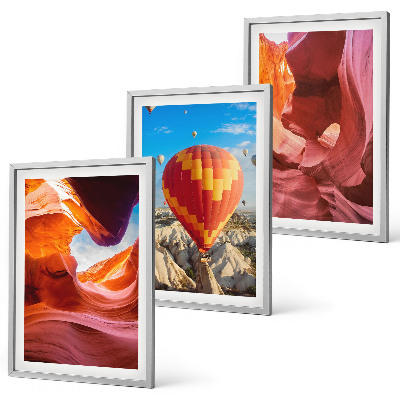 Three-piece wall art piece Desert gorges by balloon