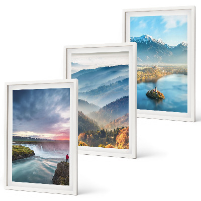 Wall art set Mountain landscapes waterfalls