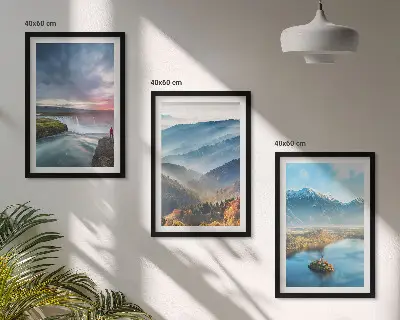 Mountain landscapes and waterfalls wall art set set of mountain landscapes and waterfalls