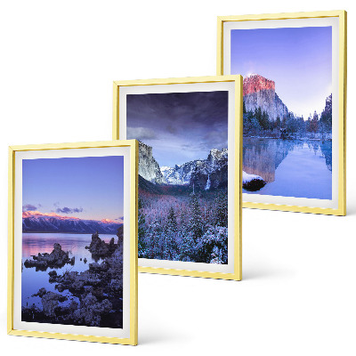 Wall art set Mountain landscapes, sunset, water