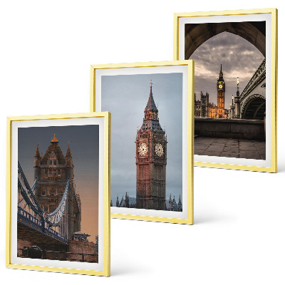 Wall art set London Bridge Big Ben clock