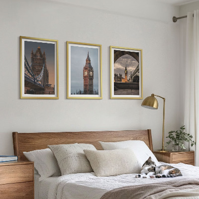 Wall art set London Bridge Big Ben clock