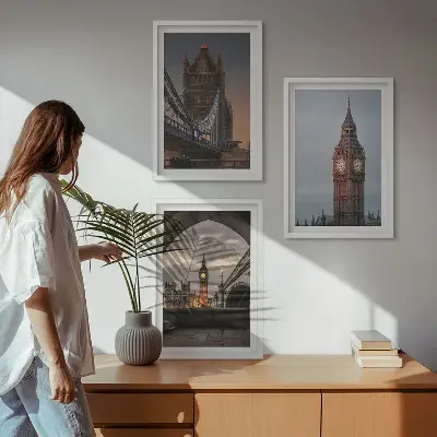 London Bridge and Big Ben wall art set set of wall art prints