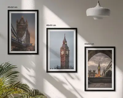 London Bridge and Big Ben wall art set set of wall art prints