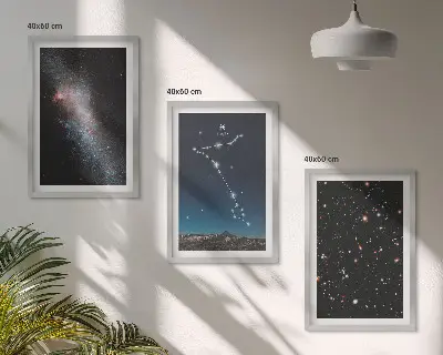 Cosmic landscapes of the Pisces galaxy wall art set 