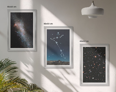 Wall art set The cosmic landscapes of the Pisces galaxy