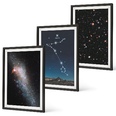 Wall art set The cosmic landscapes of the Pisces galaxy