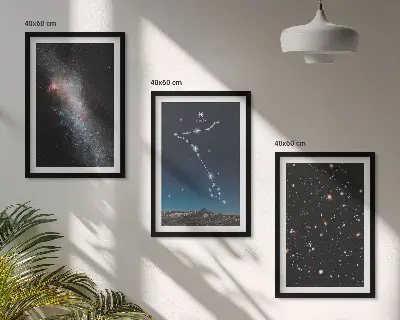 Cosmic landscapes of the Pisces galaxy wall art set 