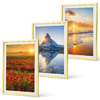 Three-piece wall art piece Landscapes of mountains and seas in the west