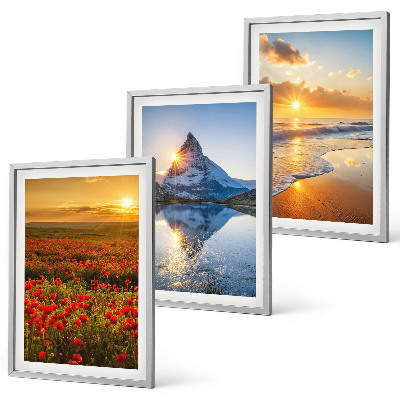 Three-piece wall art piece Landscapes of mountains and seas in the west