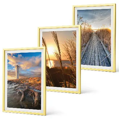 Lighthouse grass jetty wall art set of 3 framed pieces