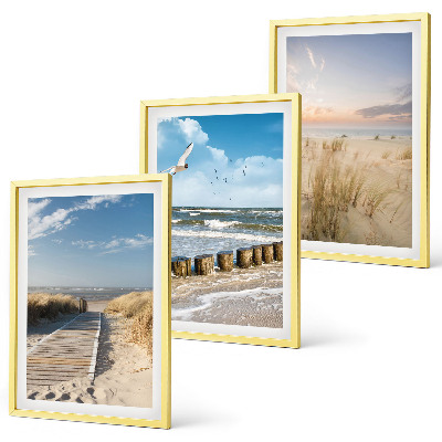 Wall art set Beach, sand, waves, sky, birds