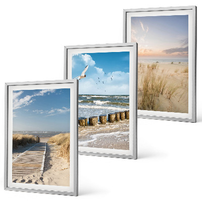 Wall art set Beach, sand, waves, sky, birds