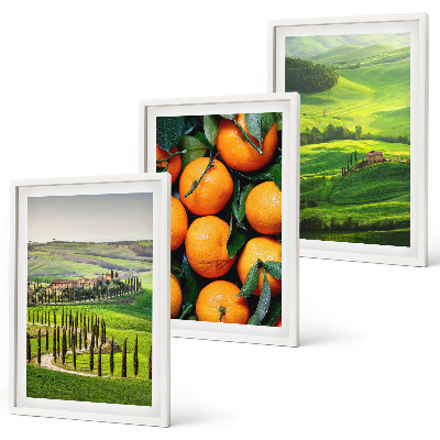 Wall art set Italy countryside landscape oranges