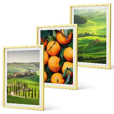 Wall art set Italy countryside landscape with oranges