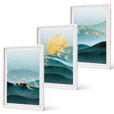 Wall art set Abstract sunset landscapes