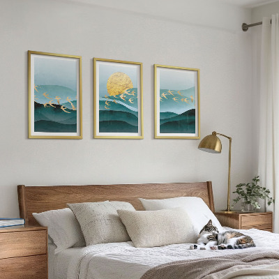 Wall art set Abstract sunset landscapes