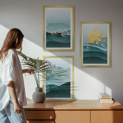 Wall art set Abstract sunset landscapes