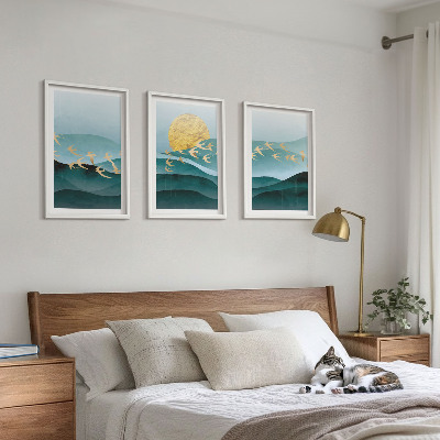 Wall art set Abstract sunset landscapes