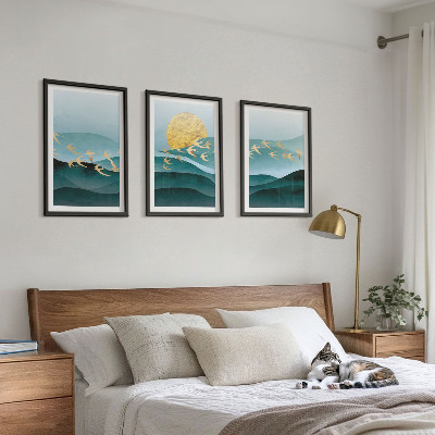 Wall art set Abstract sunset landscapes