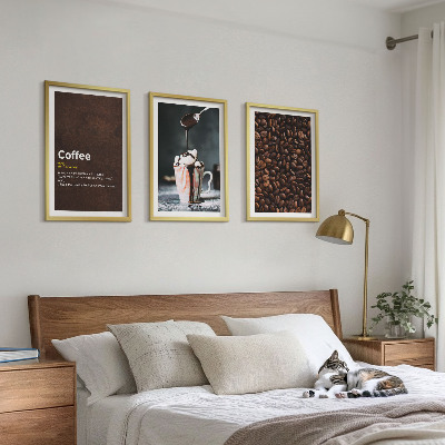 Wall art set Whipped cream coffee drink
