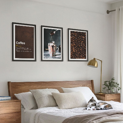 Wall art set Whipped cream coffee drink