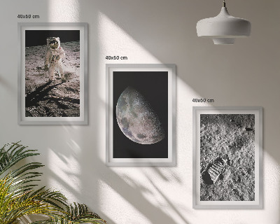 Wall art set Astronaut Moon photo