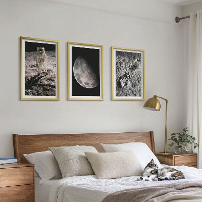 Wall art set Astronaut Moon photo